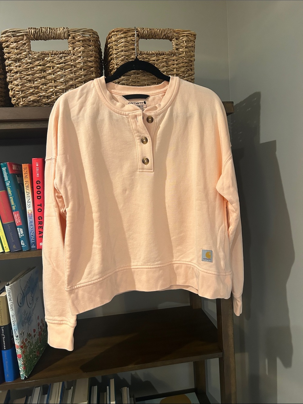 Carhartt Women's Light Peach Henley Pullover